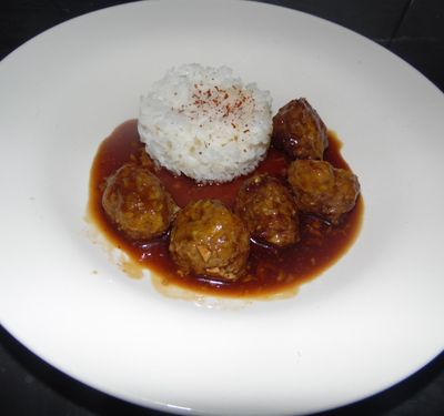 Boulettes de porc sauce soja et miel