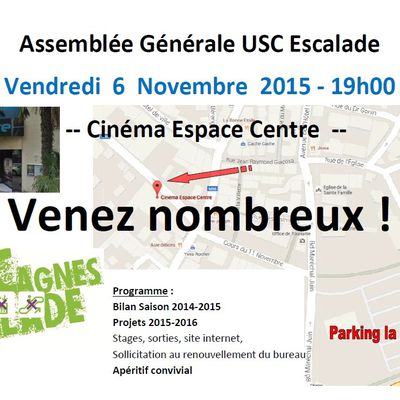 AG Vendredi 6 Nov 19:00 salle 1 Espace centre 