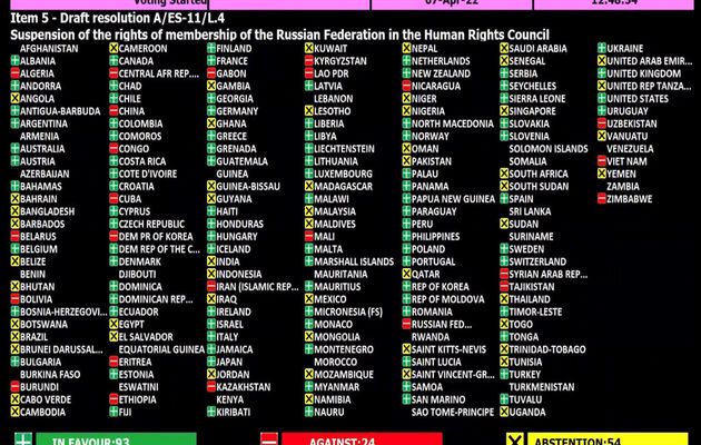 ONU. Pourquoi l’Algérie vote contre la décision de suspension de la Russie du Conseil des droits de l’Homme