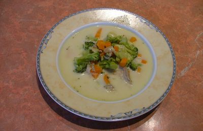 Soupe de poulet aux légumes