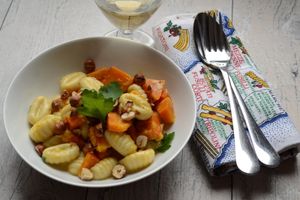 Gnocchi potimarron et noisettes