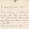 Journal 39-44 - 29/10/1956 [François Desgrées du Loû]