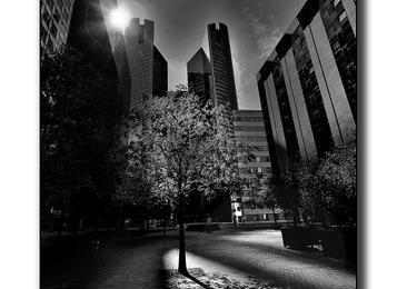 La Défense en noir et blanc.