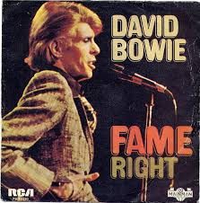 September 20th 1975, 'Fame' gave David Bowie his first No.1 in the US. The song was co-written with John Lennon. Lennon's voice is heard towards the ending of the song repeating the words: "Fame, Fame, Fame" from a fast track, through a regular track, to a slow track, before Bowie finished the lyrics.