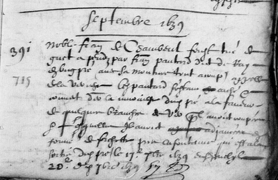 Meurtres et accidents à Bredons à travers les registres paroissiaux 1634-1655