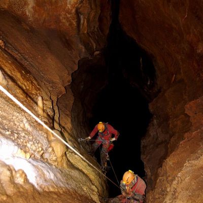 spéléo dans les gorges de la fou