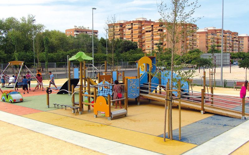 Aire de jeux en zone urbaine