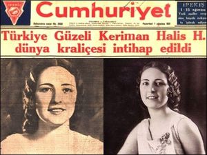 La première Miss Monde turque, Keriman Halis Ece .