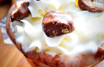 Chocolat chaud maison au Twix ®
