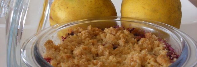 Crumble pomme-cassis
