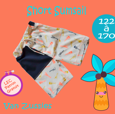 Short Sumsail de Van Zussies - Patron couture gratuit