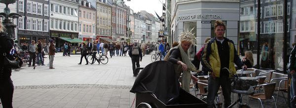 Centre ville, Copenhague, la rue piétonne