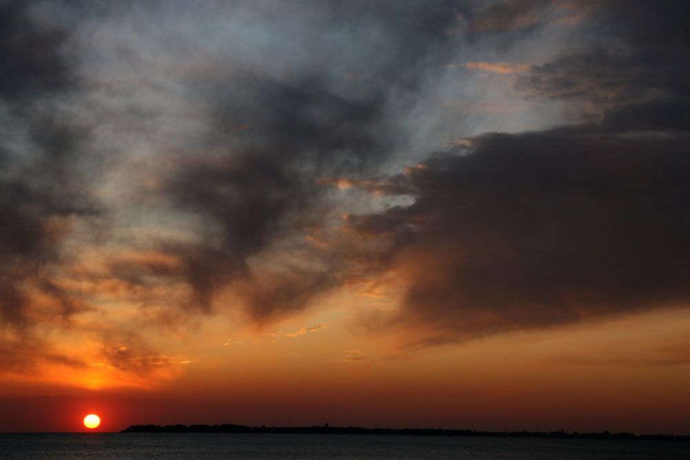 Couché de soleil baie de La Baule - Photos Thierry Weber Photographe de Mer Guérande La Baule