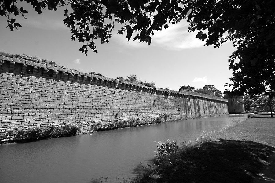 Photos de la ville de Guérande en noir et blanc