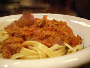 Tagliatelle à la bolognaise