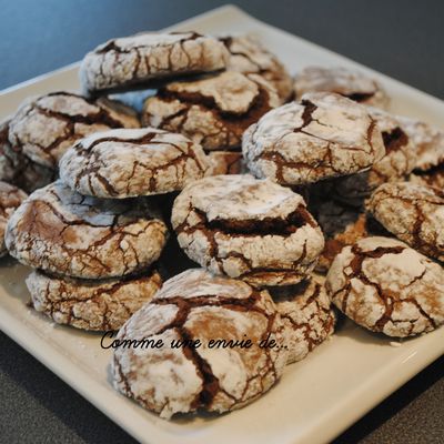 Crinkles au chocolat - ou biscuits craquelés