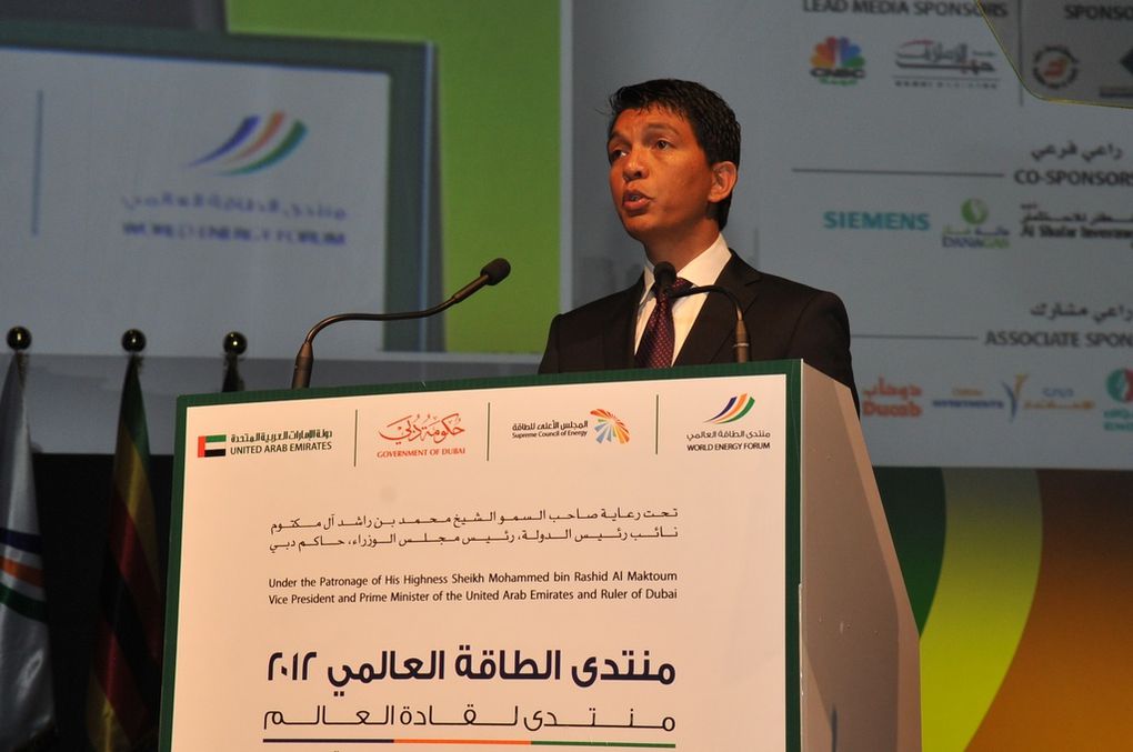 Le Président Andry Rajoelina au Forum Mondial de l'Energie 2012 à Dubaï, organisé par l'ONU. Photos: Harilala Randrianarison