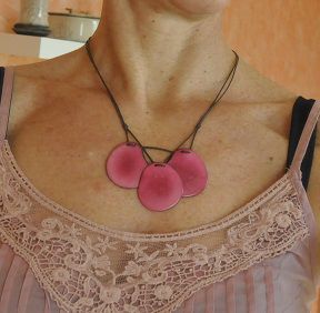 BIJOUX collier en TAGUA - ivoir végétal - bracelets en graines végétales