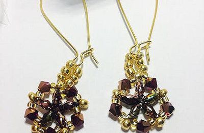 Boucles d'oreilles étoile de noel Swarovski 