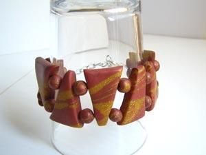 Bracelet en fimo et/ou rocailles