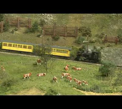 Le réseau de trains miniatures HO du « Chemins de fer du Kaeserberg » en Suisse