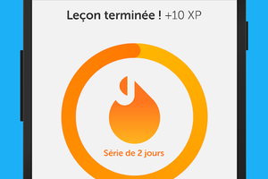 Appli mobile android pour progresser en anglais DUOLINGO