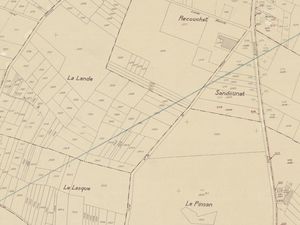 A gauche cadastre 1937, à droite cadastre 1967