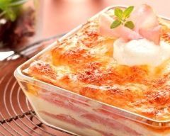 Lasagnes légères au chèvre et au bacon