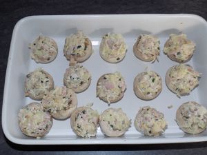 Champignons farcis jambon fromage dukan