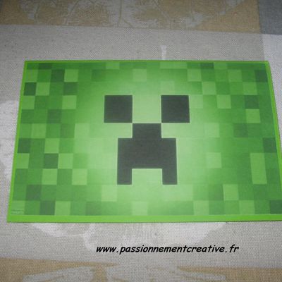 Carte invitation Minecraft