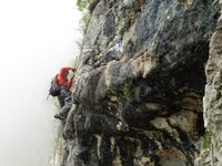 Un passage assez déversant le long de la falaise.