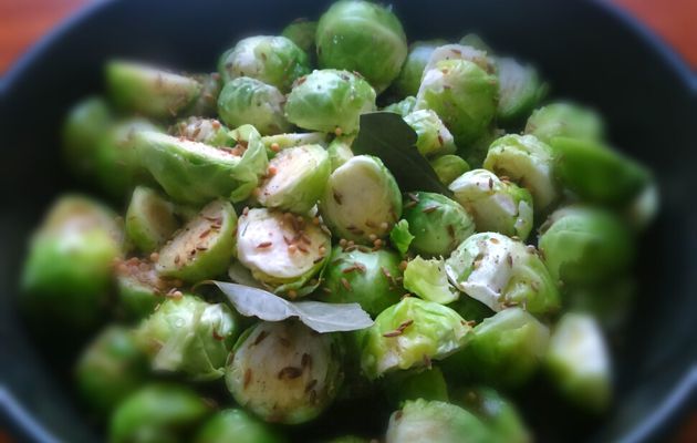 Choux de Bruxelles rôtis au carvi