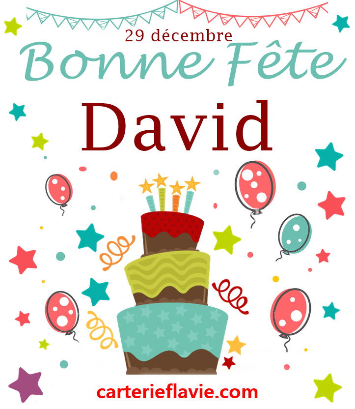 En ce 29 décembre , nous souhaitons une bonne fête à David :)