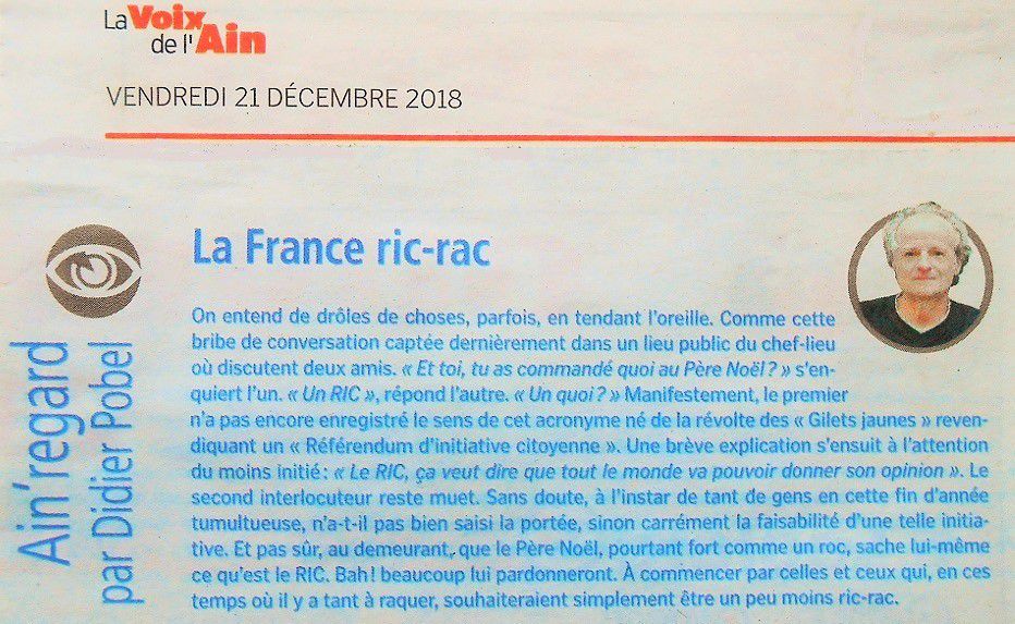 Dans &quot;La Voix de l'Ain&quot;