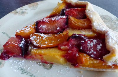 Tarte aux abricots, pêches et prunes