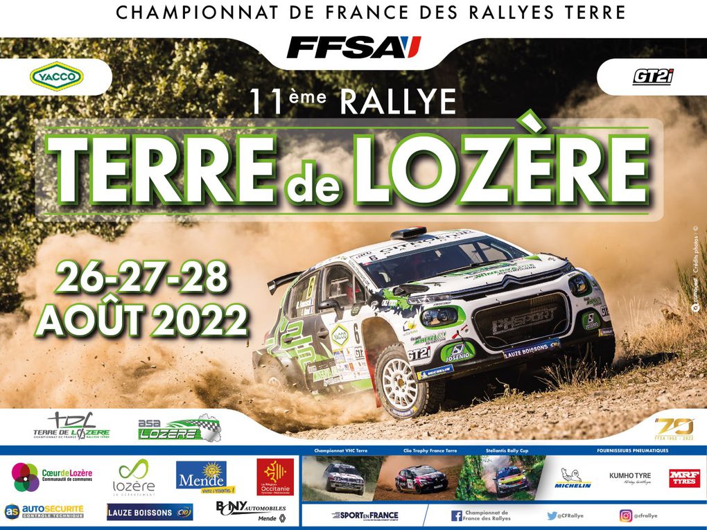 Calendrier du championnat de France des rallyes sur terre 2022 