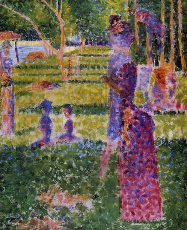 Georges Seurat (Paris 2 décembre 1859 - Paris 29 mars 1891), peintre français, pionnier du pointillisme et du divisionnisme que l'on peut qualifier d'impressionnisme scientifique. Peintre de genre, figures, portraits, paysages animés, paysages, pe