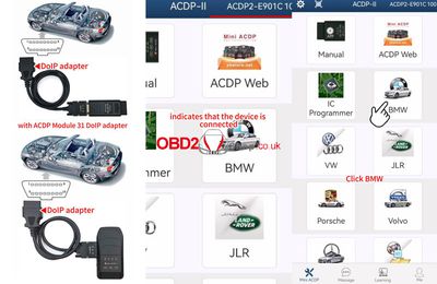 Yanhua Mini ACDP 2 ajouter des clés BMW F châssis BDC 085 via OBD (Doip)