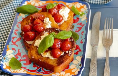 French Toast con Ciliegini e Feta