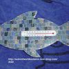 Mosaïque : Thermomètre Poisson - 25 cm