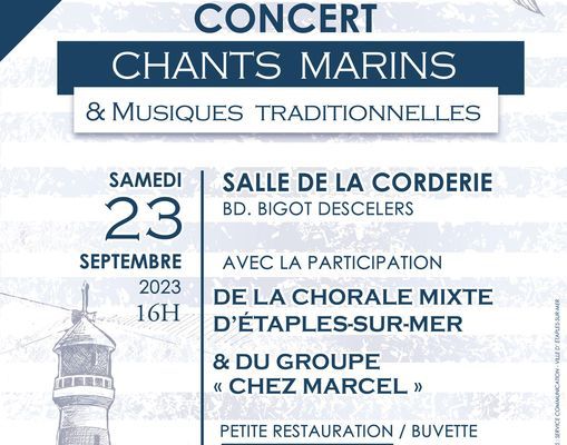 A ETAPLES, CHANTS MARINS CE SAMEDI 23 SEPTEMBRE  