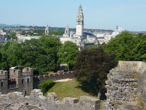 Cardiff vue depuis le donjon / Cardiff vista desde el torreon