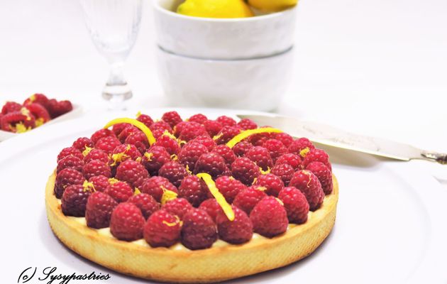 Tarte citron et framboise