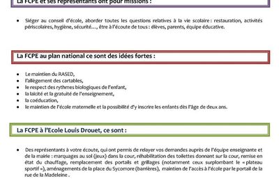 Notre profession de foi pour l'année scolaire 2010-2011