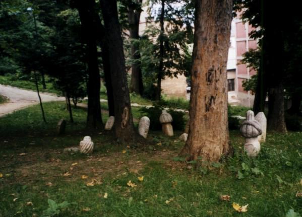 Dans le parc, en plein centre de la ville, j'ai &eacute;t&eacute; &eacute;tonn&eacute; de voir ces tombes ottomanes...