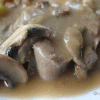 Langue de boeuf sauce madère aux champignons