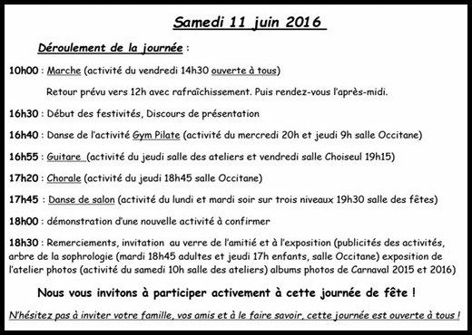 Fête de l'A.E.P 2016 ! Programme