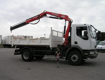 Camion Benne Grue BiBenne Renault Midlum 240 DXI 