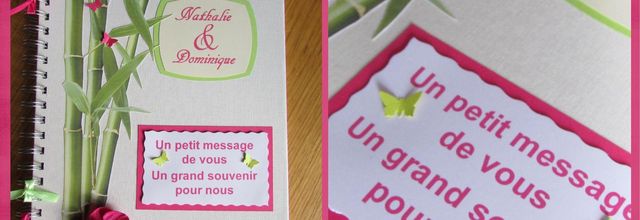 Livre d'or orchidée et bambou