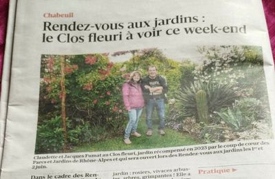 Le jardin le clos fleuri dans le Dauphiné Libéré 